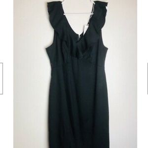 Love Squared Black Fitted Ruffle Dress 3X NWT